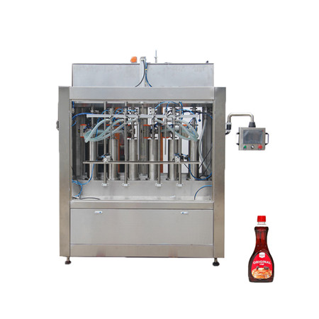 Nhà máy đóng chai nước sốt tự động dán chai Piston Nhà máy đóng chai cho quy mô nhỏ 
